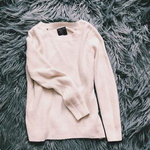 Open back cream A&F sweater